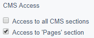 CMS access permissions