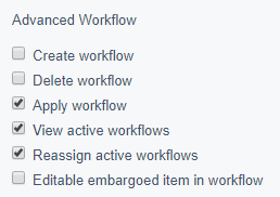 Advanced workflow permissions