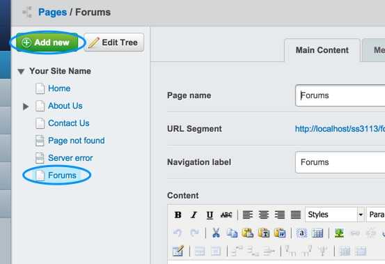 Add new forum