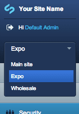 Subsites dropdown