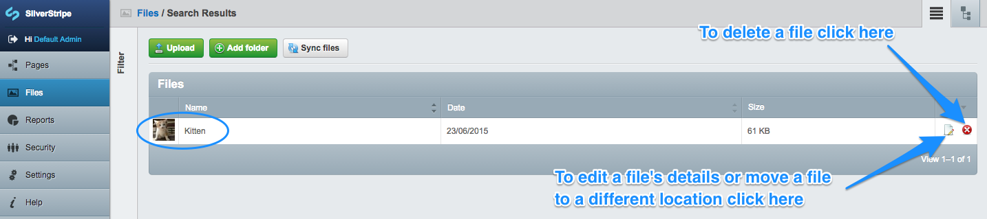 Editing and deleting files